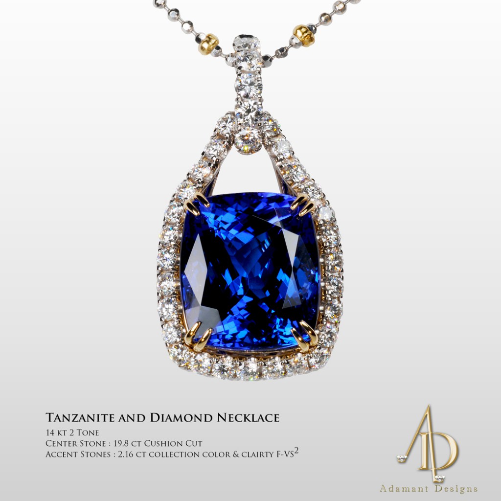 Blue Tanzanite Pendant-South Bay Gold