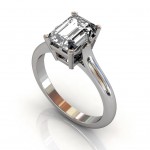 2ct Emerald Cut Diamond Solitaire Engagement Ring - South bay Gold - Torrance