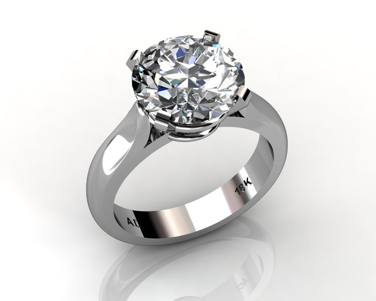Round Cut Diamond Solitaire Engagement Wedding Ring South
