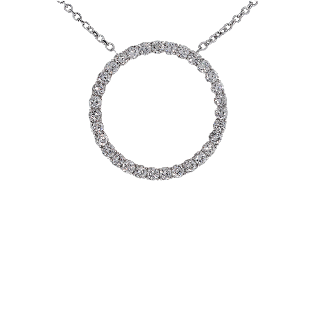 Circle of Life - Diamond Halo Pendant-south-bay-gold