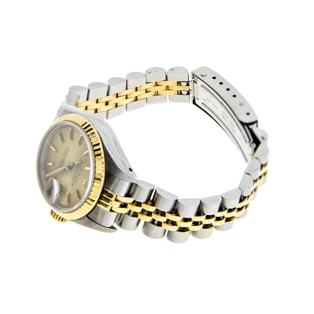 Rolex Ladies DateJust 2 Tone Tapestry South Bay Gold 16233