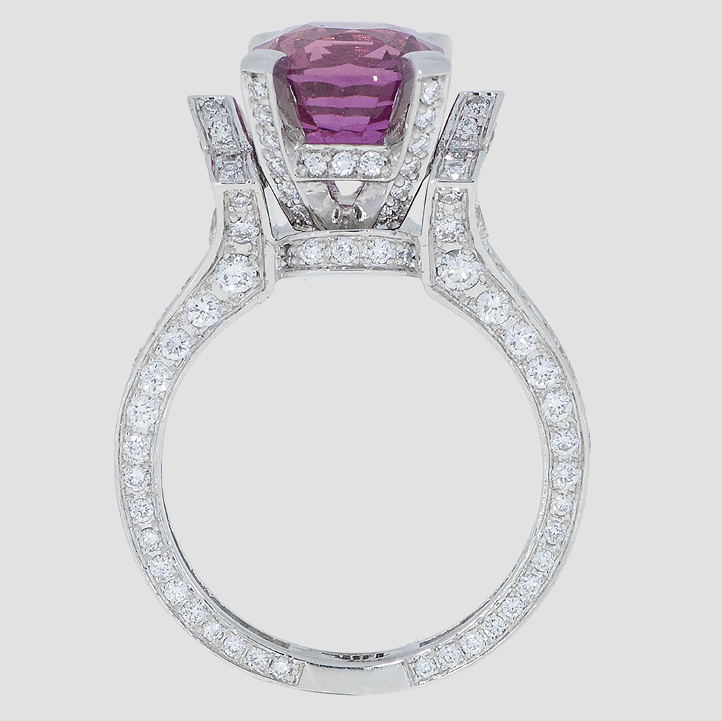 Pink Sapphire Diamond - White Gold - Torrance Jewelry Store