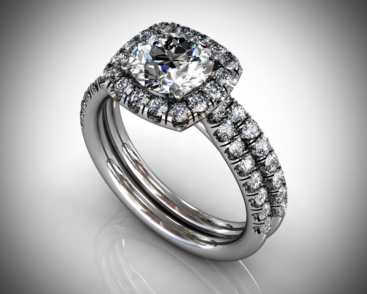 Diamond Halo Engagement Ring - SBG Jewelry Store - Wedding.com