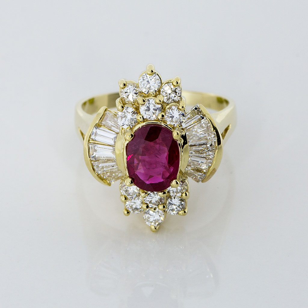 Ruby Diamond Estate Ring - South Bay Jewelry Store