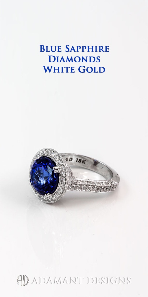 Adamantine Blue Sapphire Ring at South Bay Gold